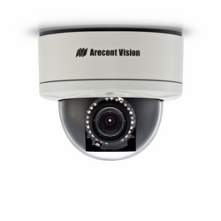All-in-One H.264 MegaDome Camera With Remote Focus, 1.3 Megapixel Day/Night, 42 fps, Remote Zoom and 3-9 mm F1.2 Auto Iris Lens, IR LEDs, Dome IP Camera, Heater