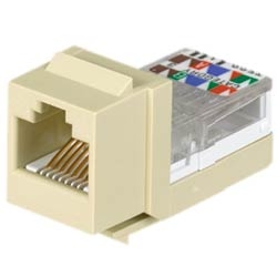 NK 6-position/6-wire, Category 3 leadframe Jack module, Electric Ivory