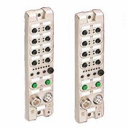 LioN-R Digital output module, 16 digital output channels, with galvanic isolation, EtherNet/IP devices, rotary address switches for setting addresses, M12 LAN connector, D-coded