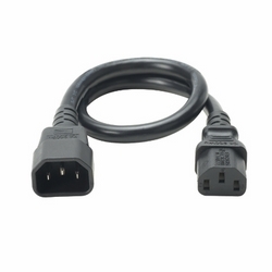 Power cord, 5.00 ft. length (1500.0mm), black, IEC C20 to IEC C19.