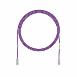 CAT 6, Small Diameter 28 AWG UTP Patch Cords, 50 FT, VIOLET