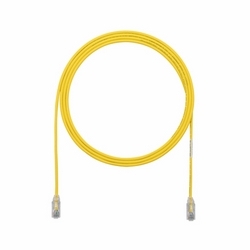 CAT 6, Small Diameter 28 AWG UTP Patch Cords, 50 FT, YELLOW