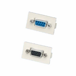 D-Sub Connector, 15 Pin HD, 2 Port Female/Female Coupler, White