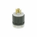 20 Amp, 125 Volt, NEMA L5-20P, 2P, 3W, Locking Plug, Industrial Grade, Grounding - Black/White