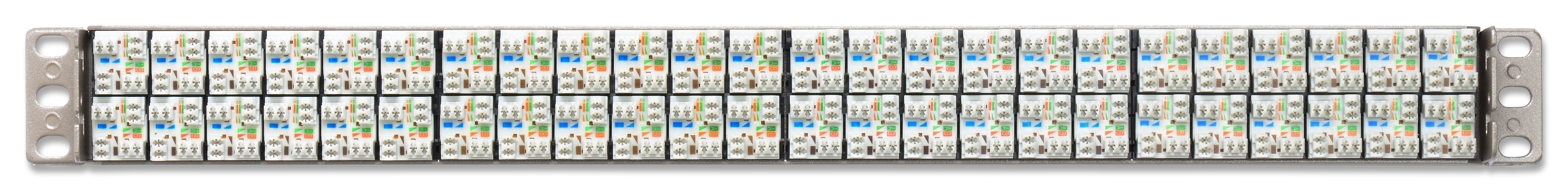 Patch Panel,RJ45,48 Port,1U Rack,Cat 6A,Titanium,Titanium Steel,Wall ...