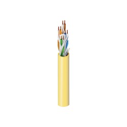 Multi-Conductor - Enhanced Category 6 Bonded-Pair Cable 4-Pair U/UTP CMP Reel Black