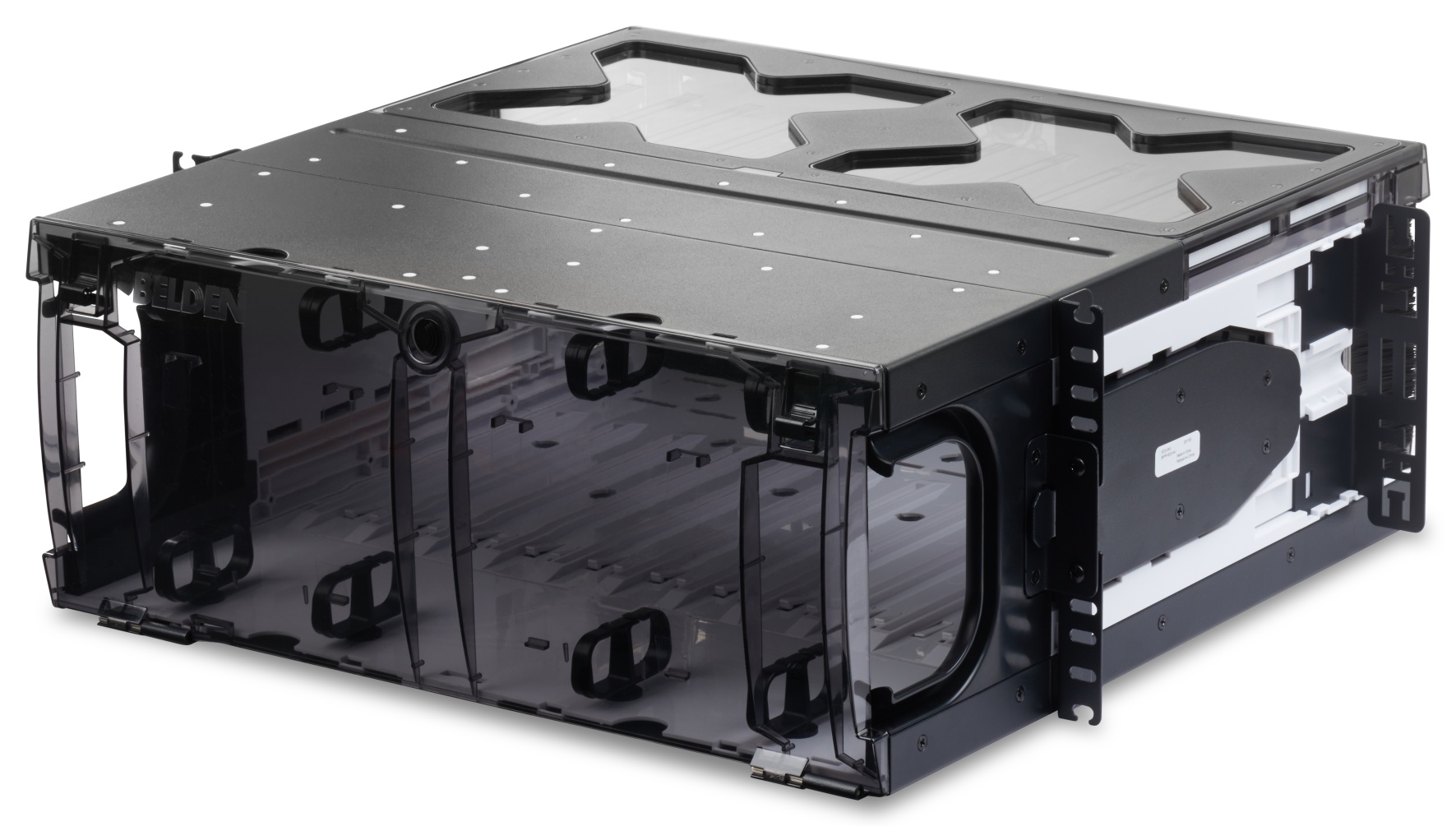 Patch Enclosure, 17.56 in., 1.73 in., Steel, Rack-mount, -10 to +60 ...