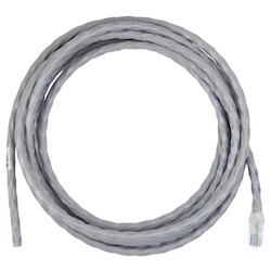 10GX Pigtail, Bonded-Pair, 4 Pair, 23 AWG Solid, CMR, T568A-Open, Gray, 35 ft. (10.6 m).